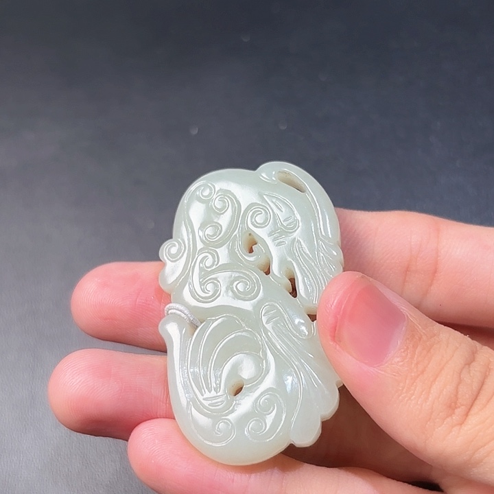 和田玉挂件未镶嵌貂***9