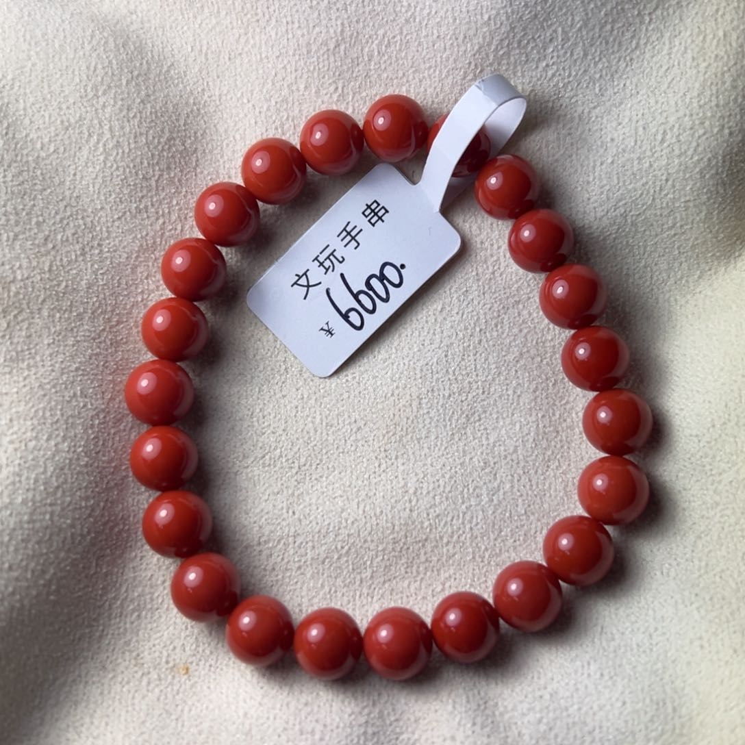 南红玛瑙手串未镶嵌