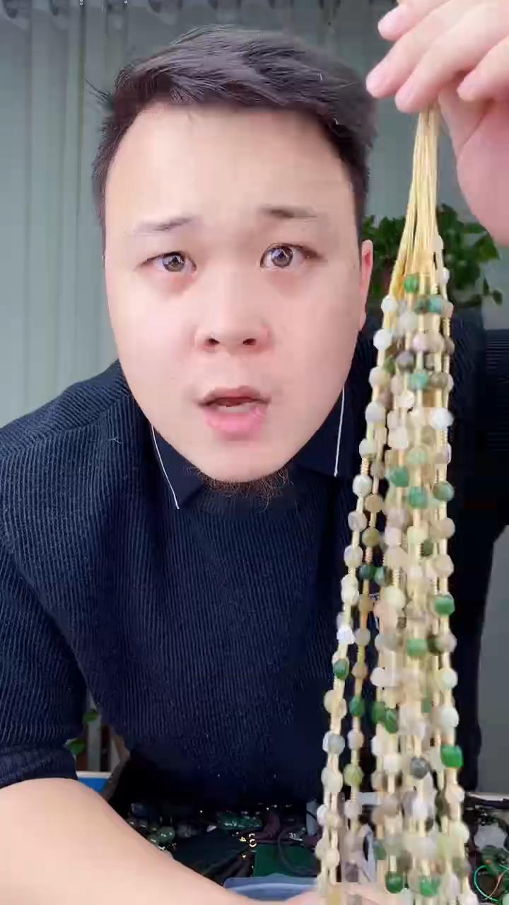 和田玉多宝链子手工编织随形珠链颈饰