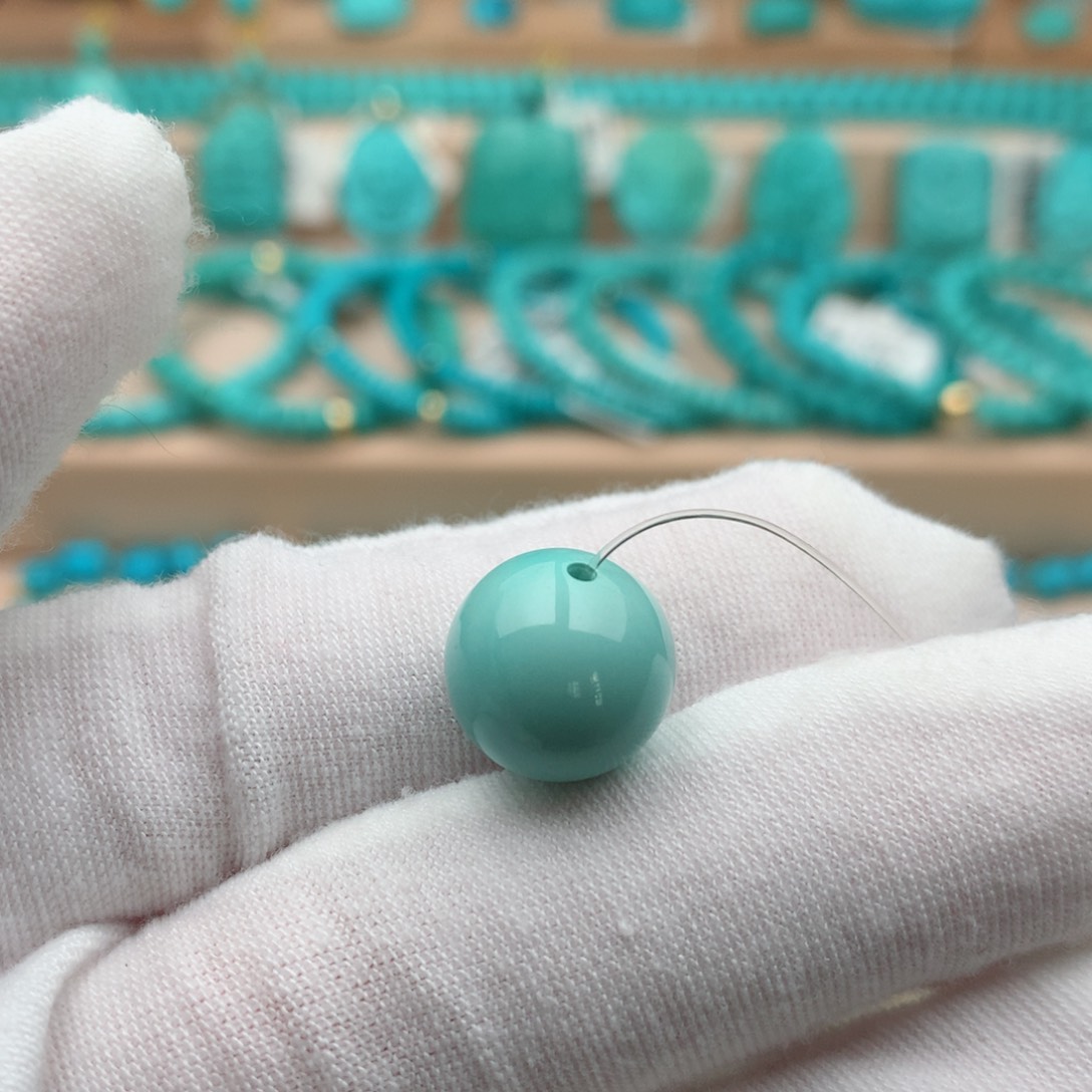 绿松石未镶嵌珠宝奇石12.5mm