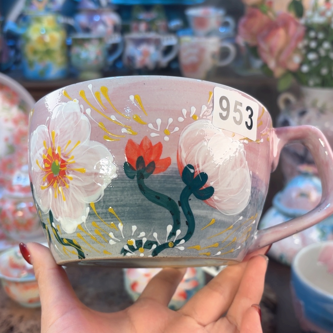 景德镇手绘高温釉下彩陶瓷茶具