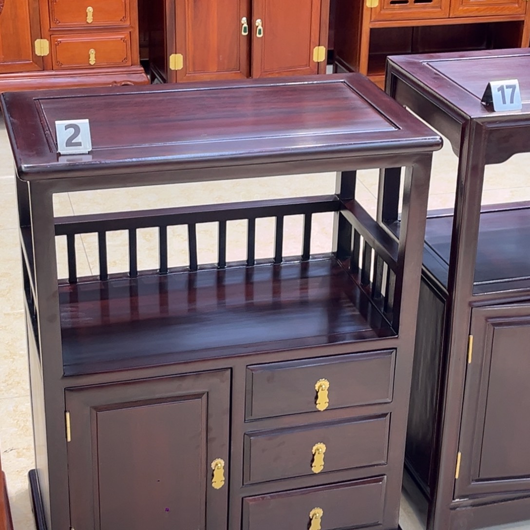 书柜黑酸枝木类茶水柜酸枝