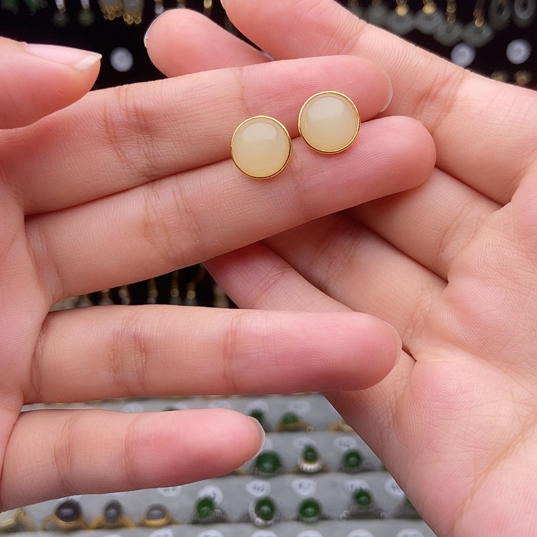 和田玉（碧玉）银S925镶嵌颈饰