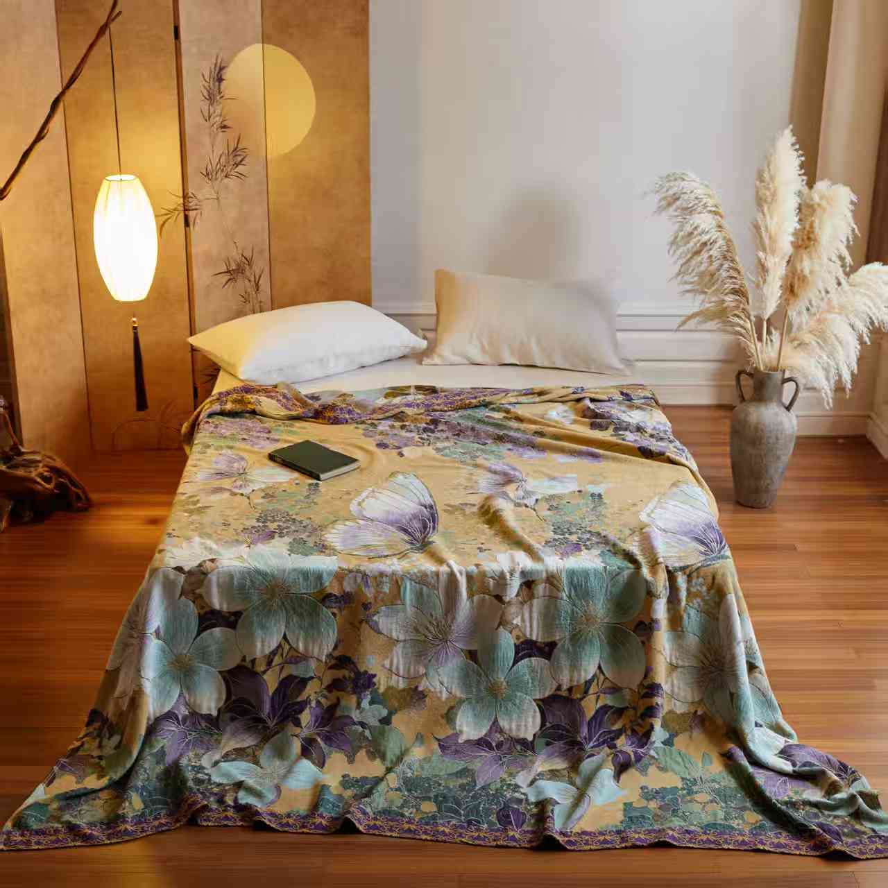 （芳华时刻）230*250cm国宾伴手礼昆仑山火麻藏红花加厚可机洗床盖