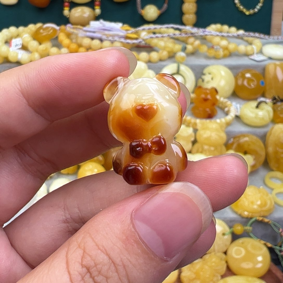 未镶嵌琥珀手链熊