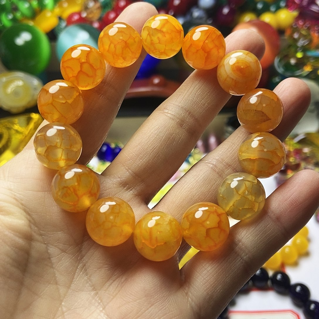 玛瑙/玉髓手链未镶嵌蓝****S