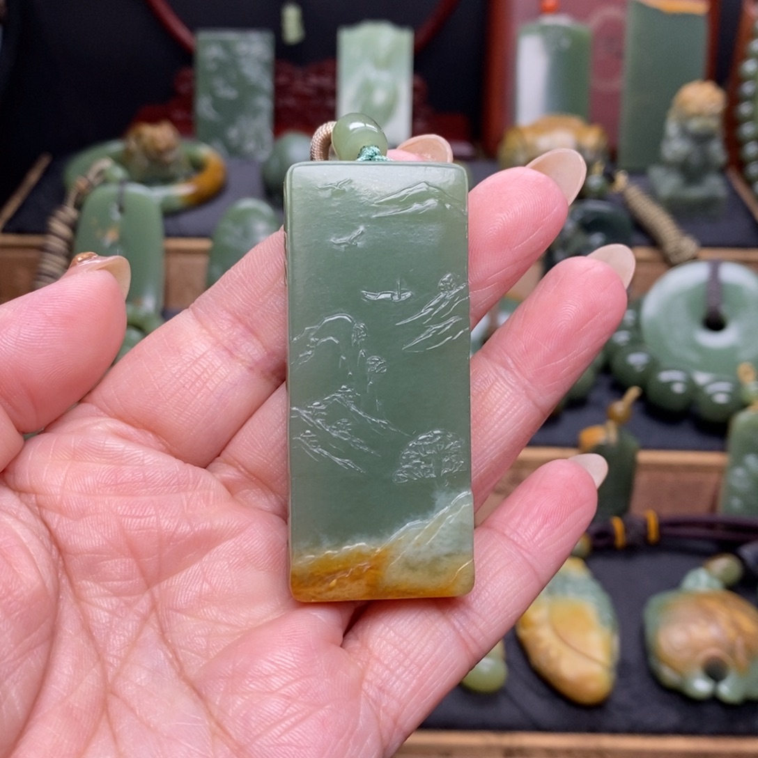 岫岩河磨玉（透闪石质玉）未镶嵌挂件