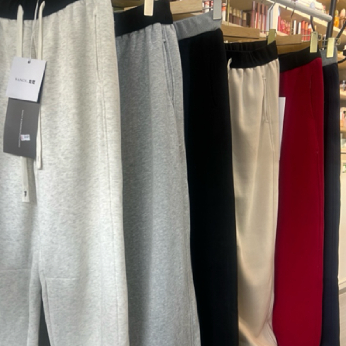 拼色运动裤长裤加绒加厚休闲