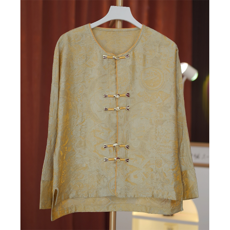 金蚕丝-四经绞罗夏季女新中式国风女显瘦遮肉防晒上衣外套