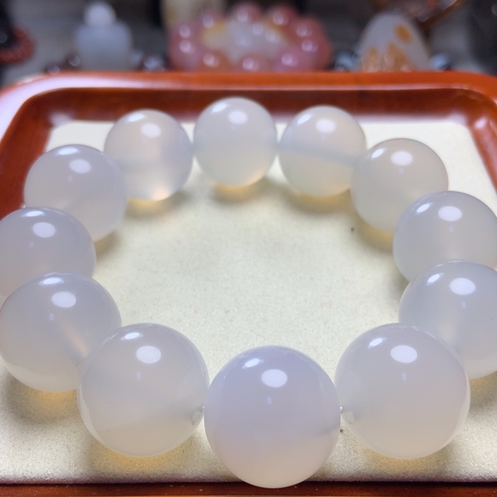 玛瑙/玉髓手串未镶嵌荔枝冻