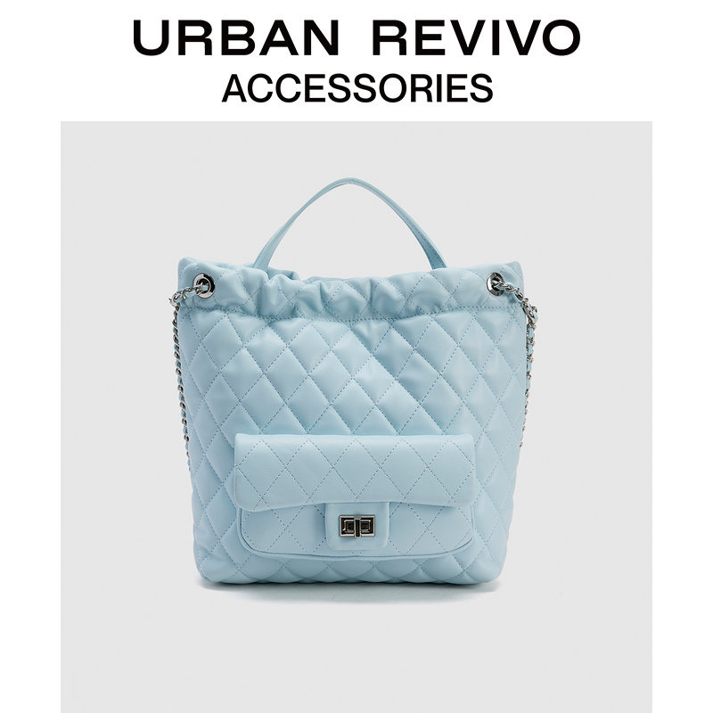 【情人节礼物】URBAN REVIVO2025春季新款女士菱格背包UAWB50061