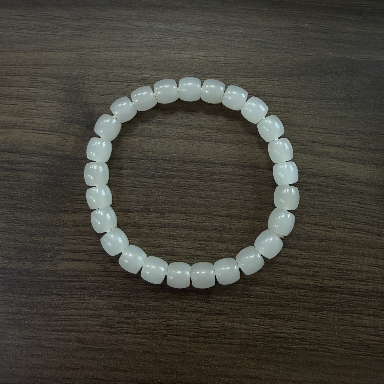 SC065和田玉白玉手串单珠7×7mm