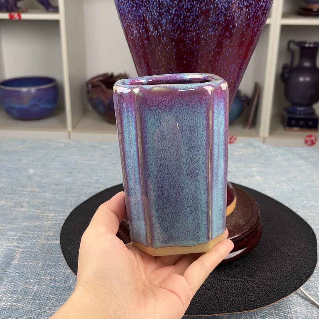 瓷片笔筒摆件工艺品