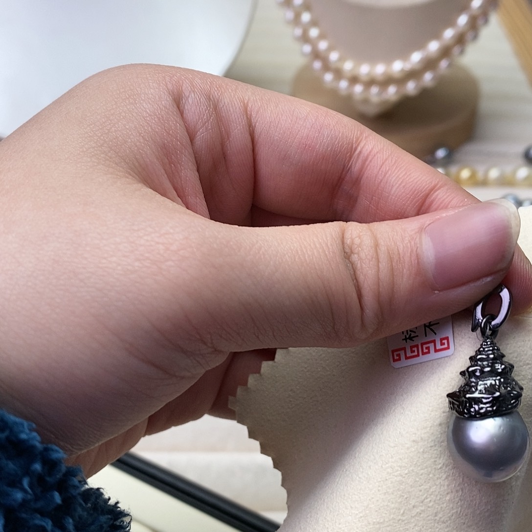 海水珍珠颈饰银S925镶嵌