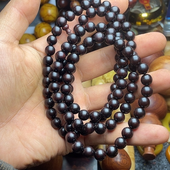 木质印度小叶紫檀8mm108颗
