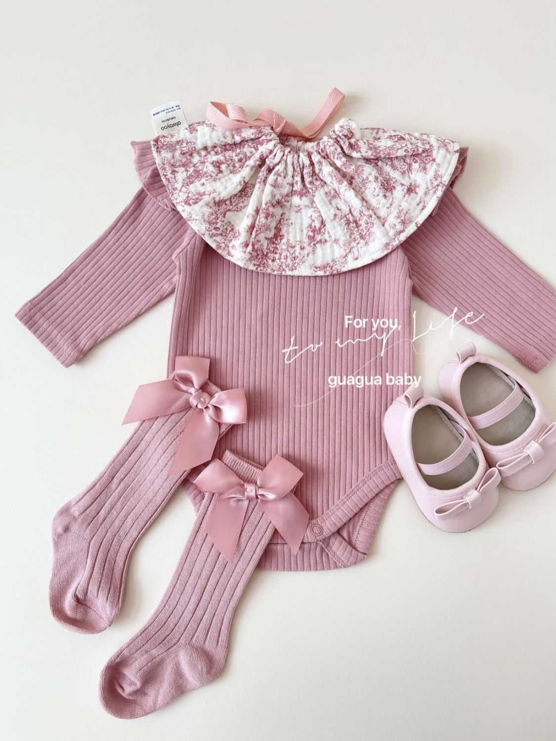 春秋女童婴儿连体衣连身婴幼儿宝宝坑条包屁衣衣服长袖哈衣新生儿