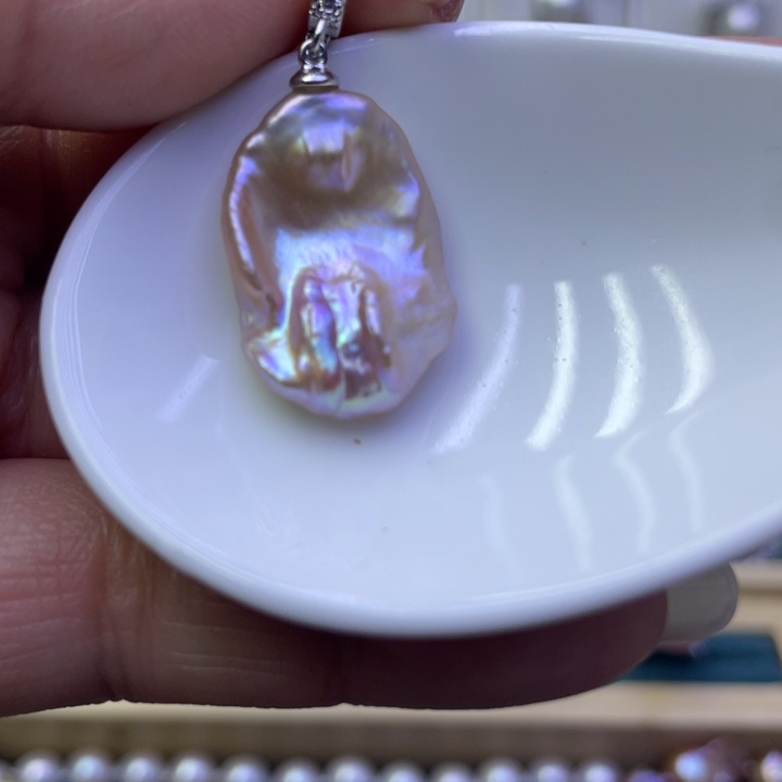 淡水珍珠吊坠(不含链)合金