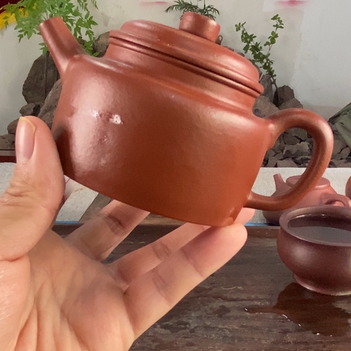 紫砂茶壶宜兴紫砂朱泥210