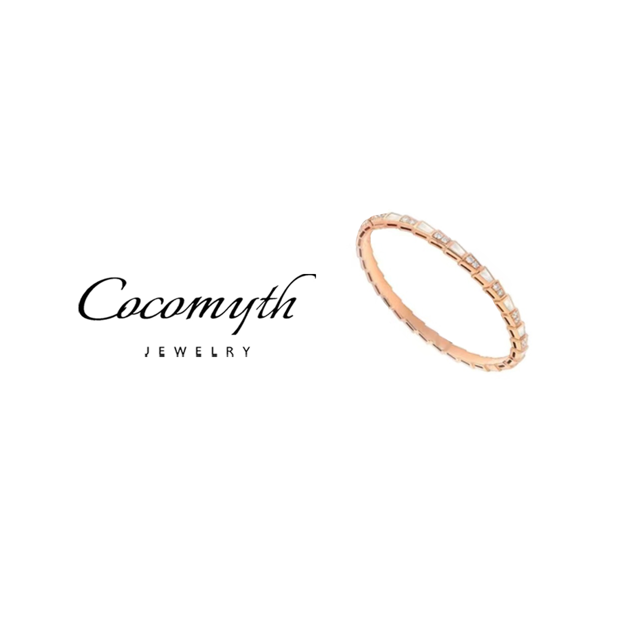 COCOMYTH 镀K金闭口白色鱼骨手镯D524