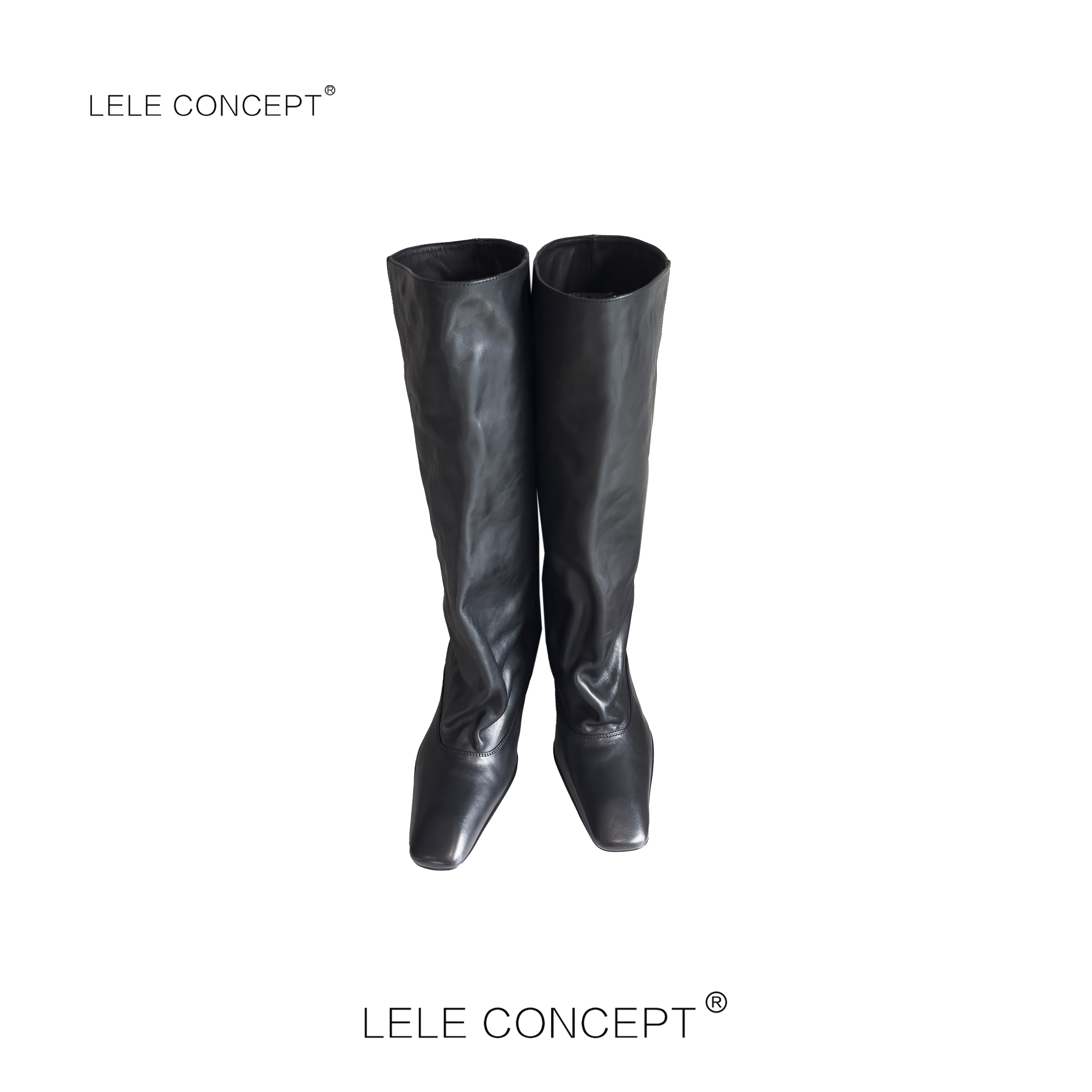 LELE CONCEPT丨【如一】时尚潮流内增高宽口时装长靴UX25C0031W