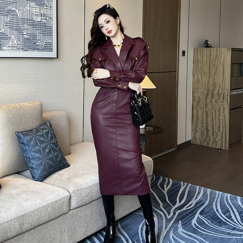 【雨霏专属】新款秋冬法式高定重工高级感气质显瘦连衣裙80340