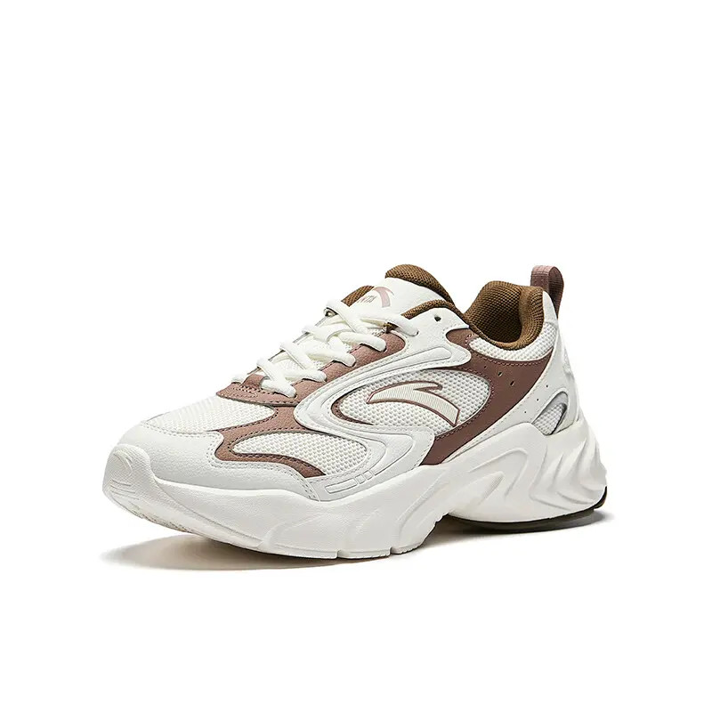 安踏厚底舒适休闲鞋男鞋流光风秋季新款情侣款黑色百搭运动鞋子