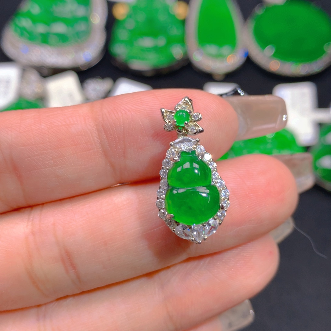 翡翠颈饰银S925镶嵌1111111111