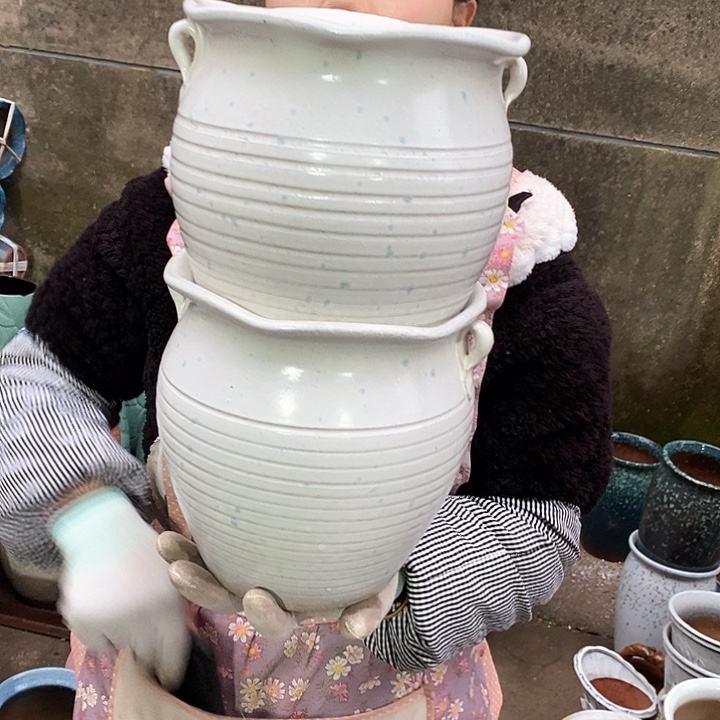 紫砂花盆正品口19高19