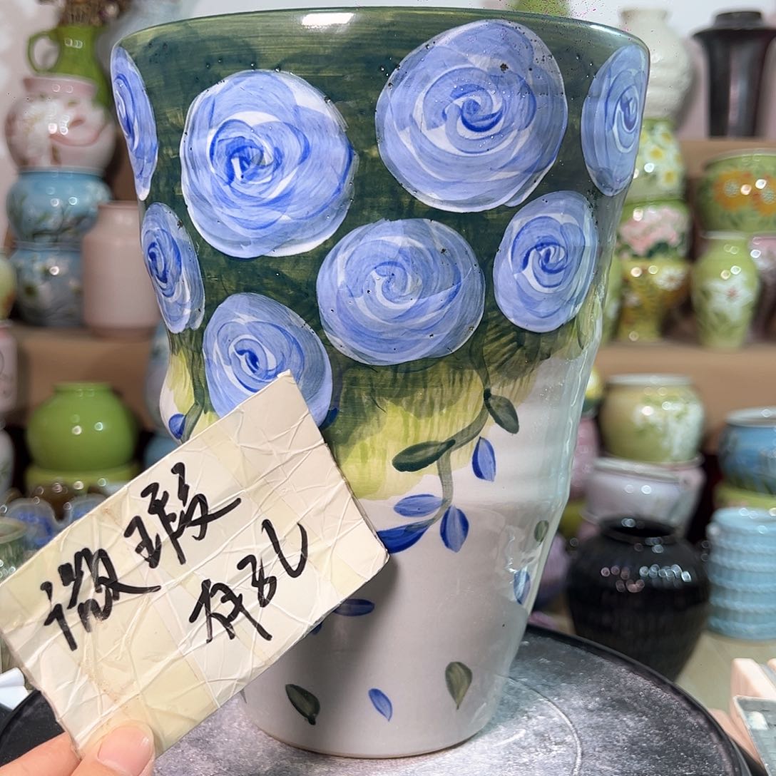 台****厂景德镇陶瓷花盆147微瑕