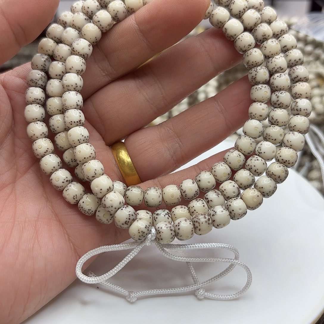 吊坠星月菩提76冰糖骨瓷白通体大留白