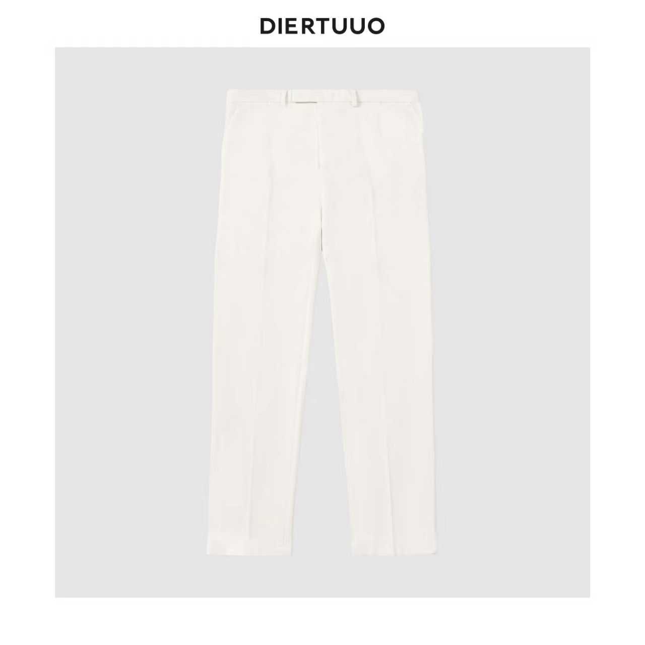 DIERTUUO迪途-2570男士秋季时尚简约舒适高奢修身休闲双色西裤