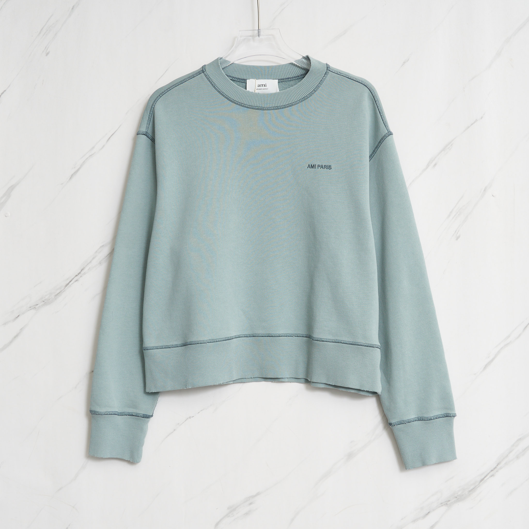 【光光专属】/Ami Paris男士logo刺绣卫衣/A1BU00074