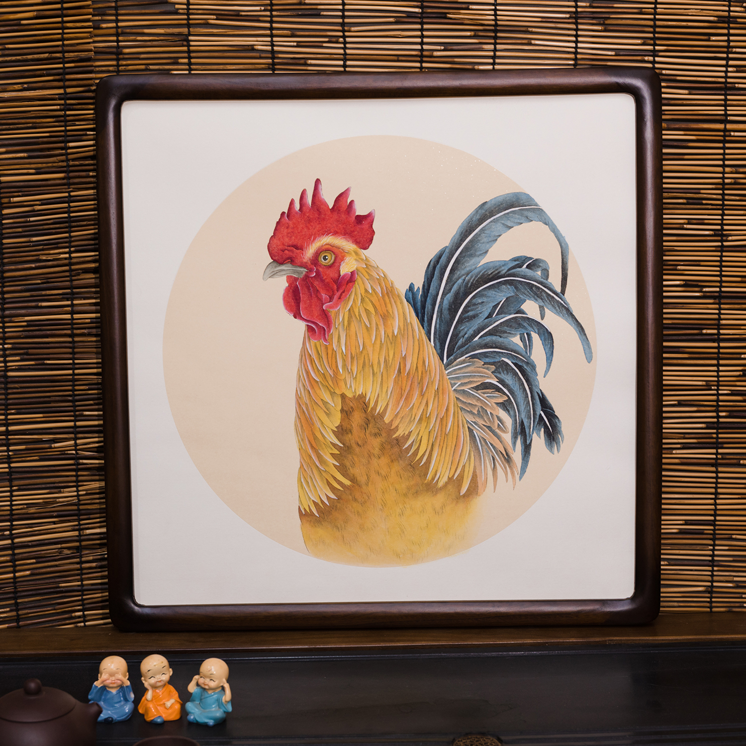 十二生肖 工笔画 送孩子手绘尺寸54x54客厅茶室 办公室挂画玄关