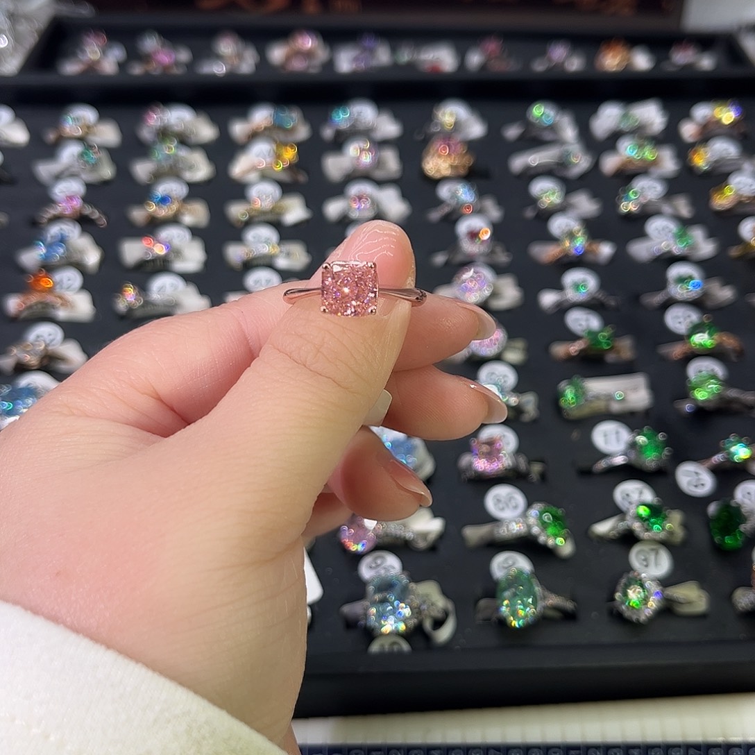 莫桑石非金属SH K枚方形恰色冰花三卡-13