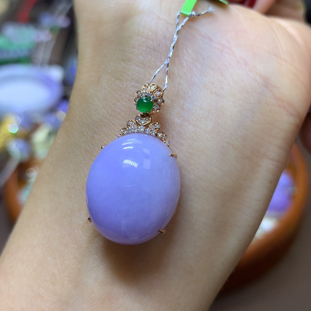 【闪购商品】翡翠颈饰18K金镶嵌翡翠