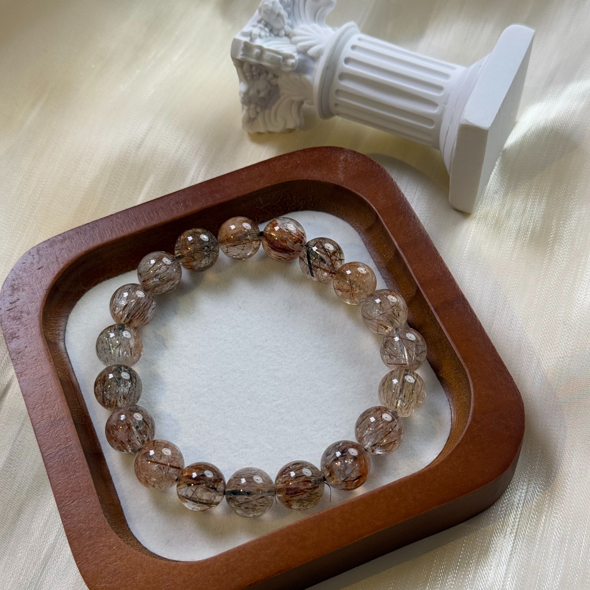 天然净透体黑金超七黑金发晶手串-多尺寸可选-多样性发一