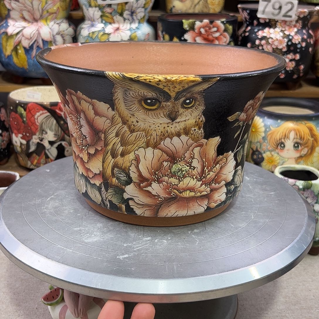 景德镇炫彩手绘口21高13.5