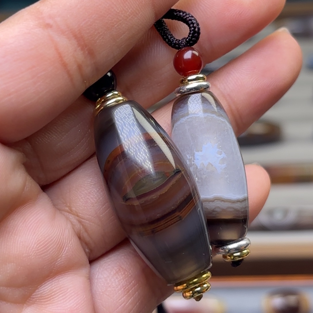 喜***)玛瑙/玉髓未镶嵌颈饰