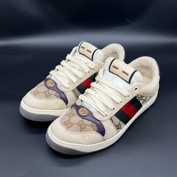 95新 GUCCI/古驰 gicci紫尾板鞋休闲鞋 奢f 39.5欧