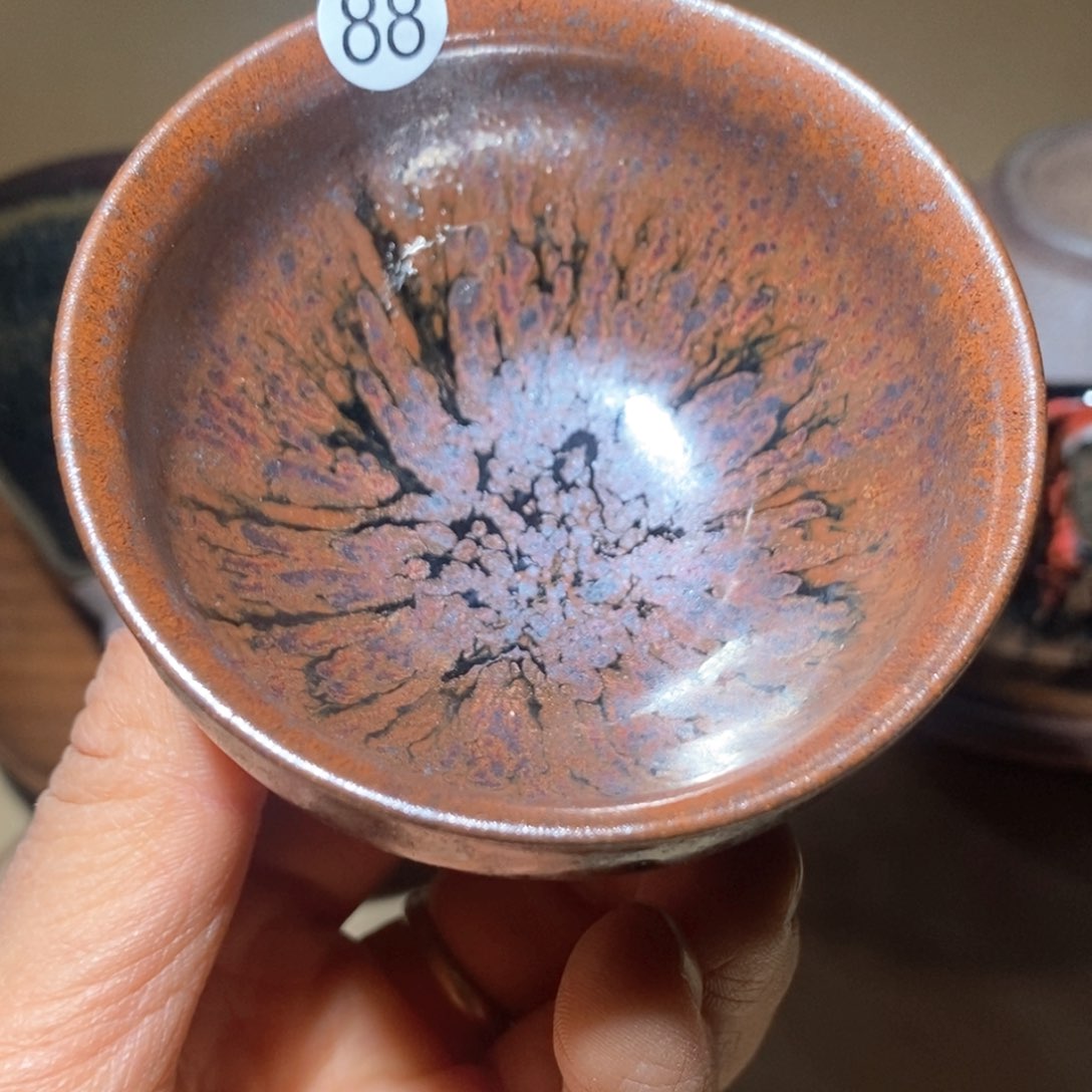 茶盏龙窑柴烧建盏主人盏磨底