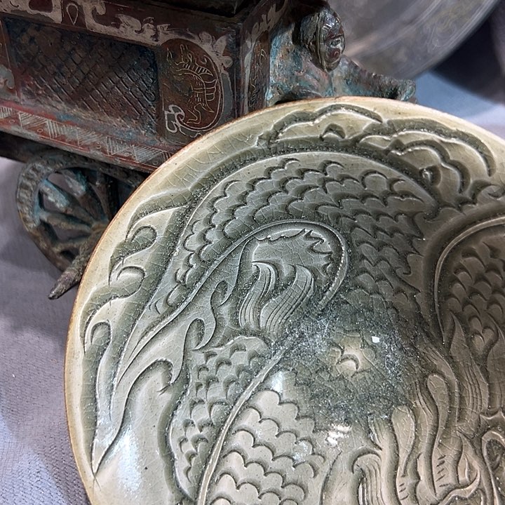 瓷片缠****盘瓷器工艺美术精品