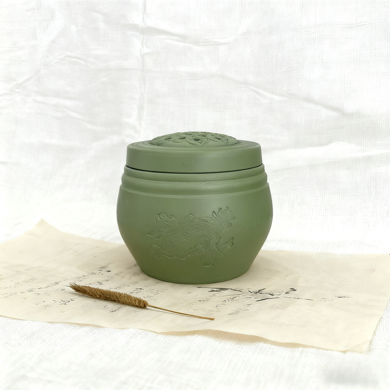 绿泥腰鼓麒麟叫罐