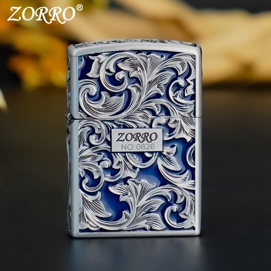 ZORRO佐罗煤油打火机防风盔甲金属创意唐草送男生士节日礼物礼品