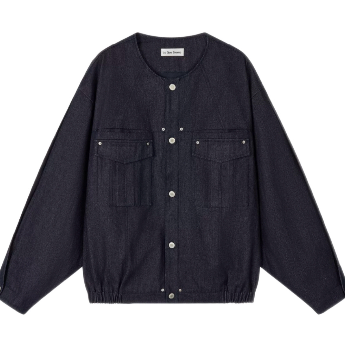 LQS无领牛仔夹克外套