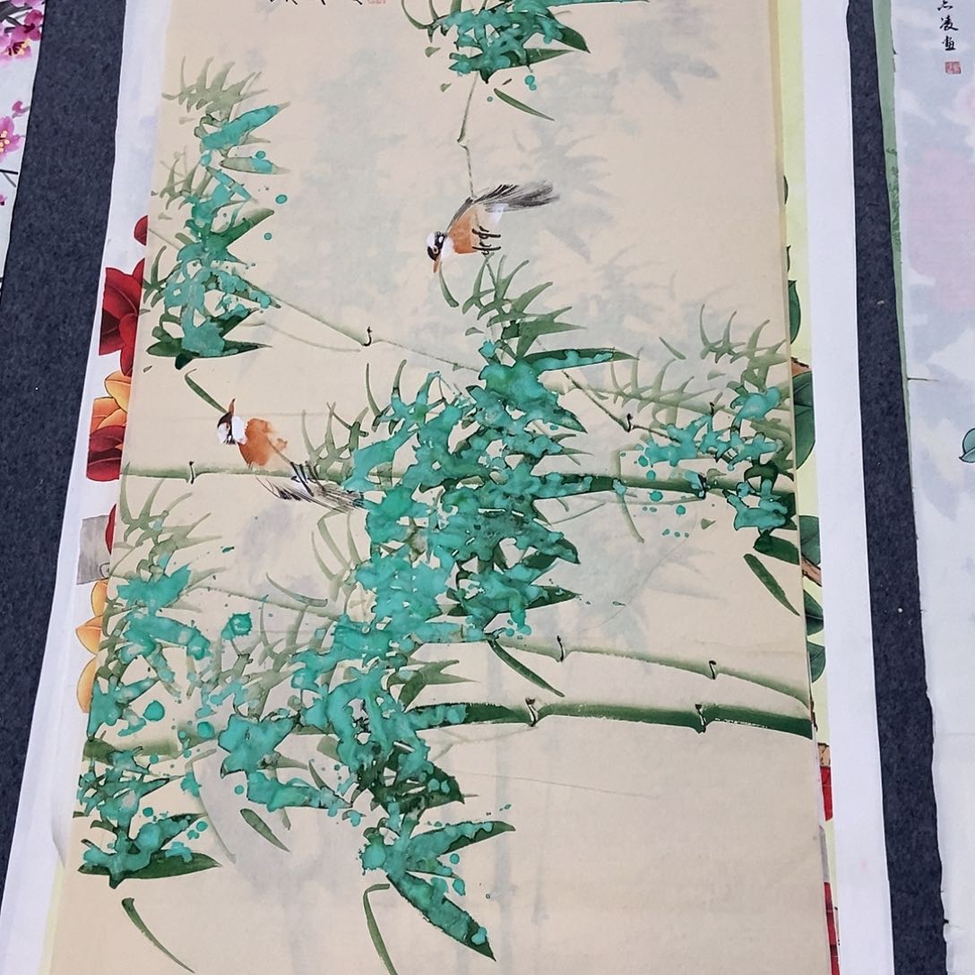 国画四尺竹子一副