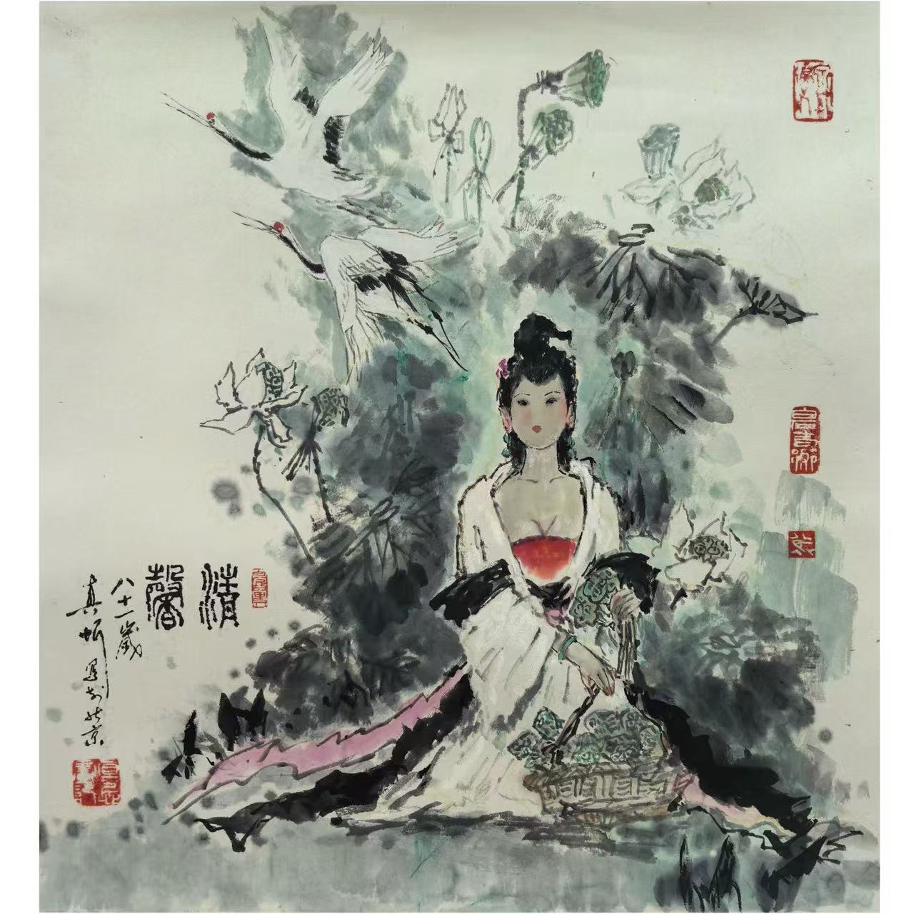 傅真忻写意人物画 中国美术馆馆藏画家