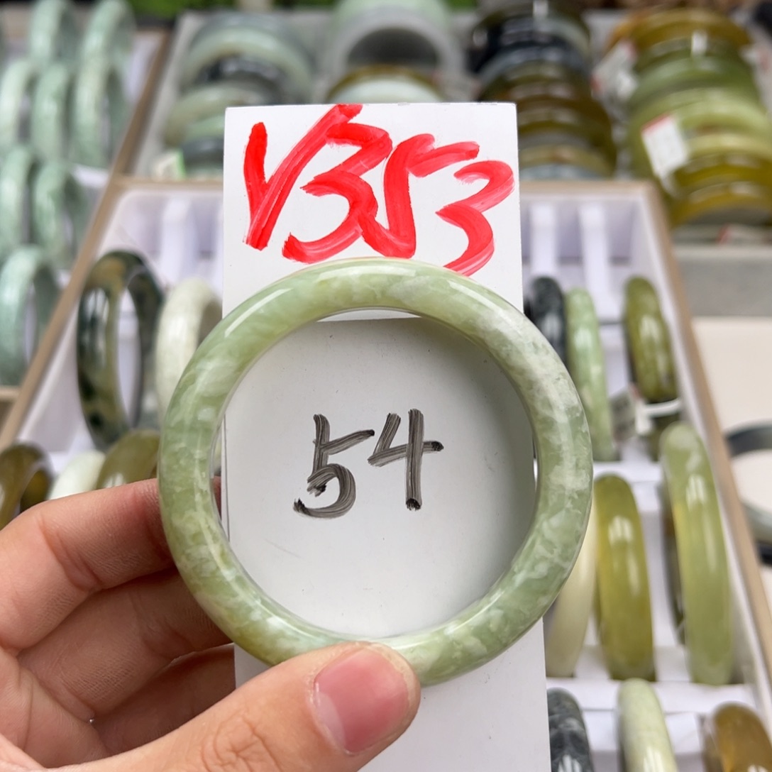 岫玉手镯未镶嵌天然岫玉微瑕