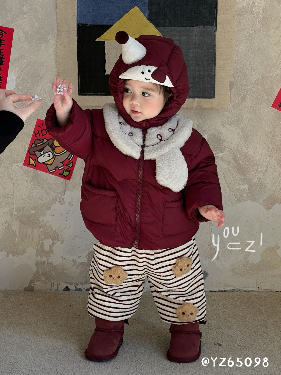 YouZi.右子【年款】雪人羽绒外套新国标90白鸭绒