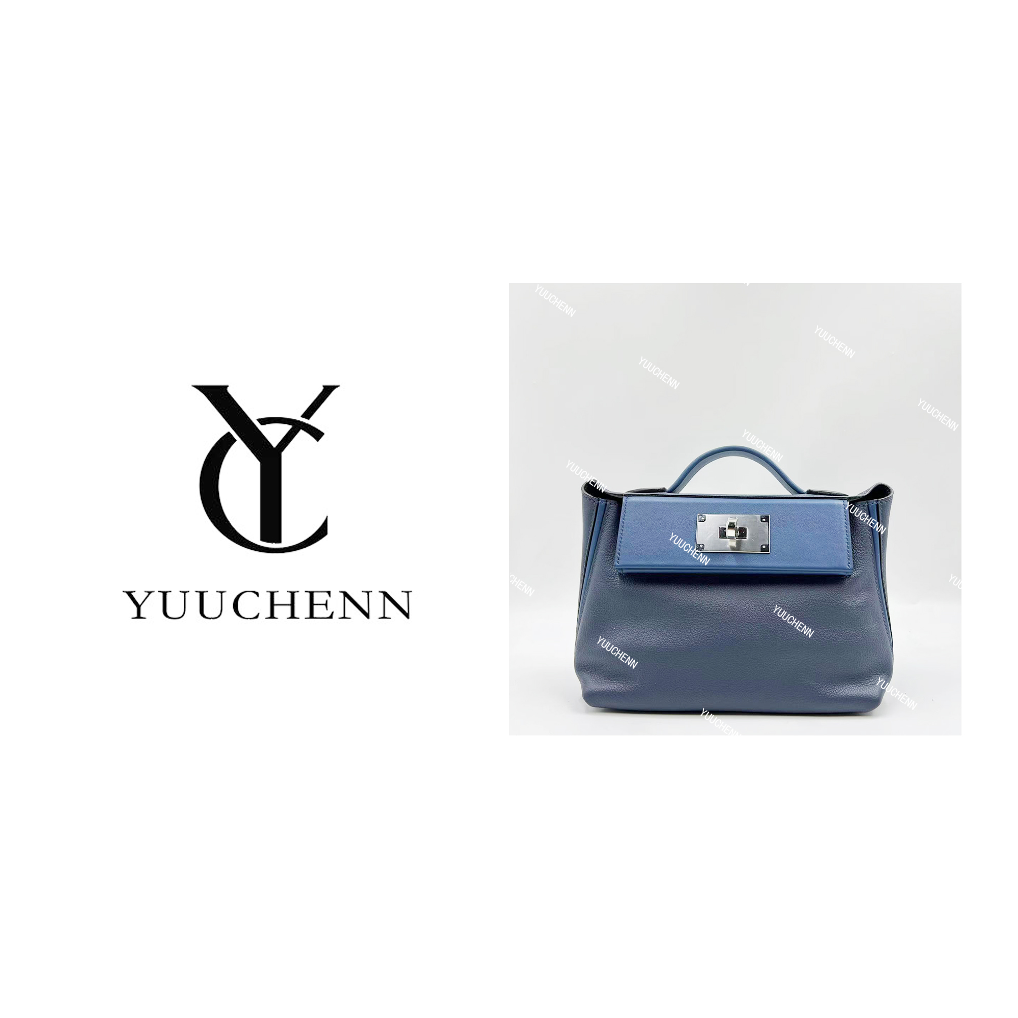 YUUCHENN【手工定制】21.5cm原创设计高定真皮包 HH3823