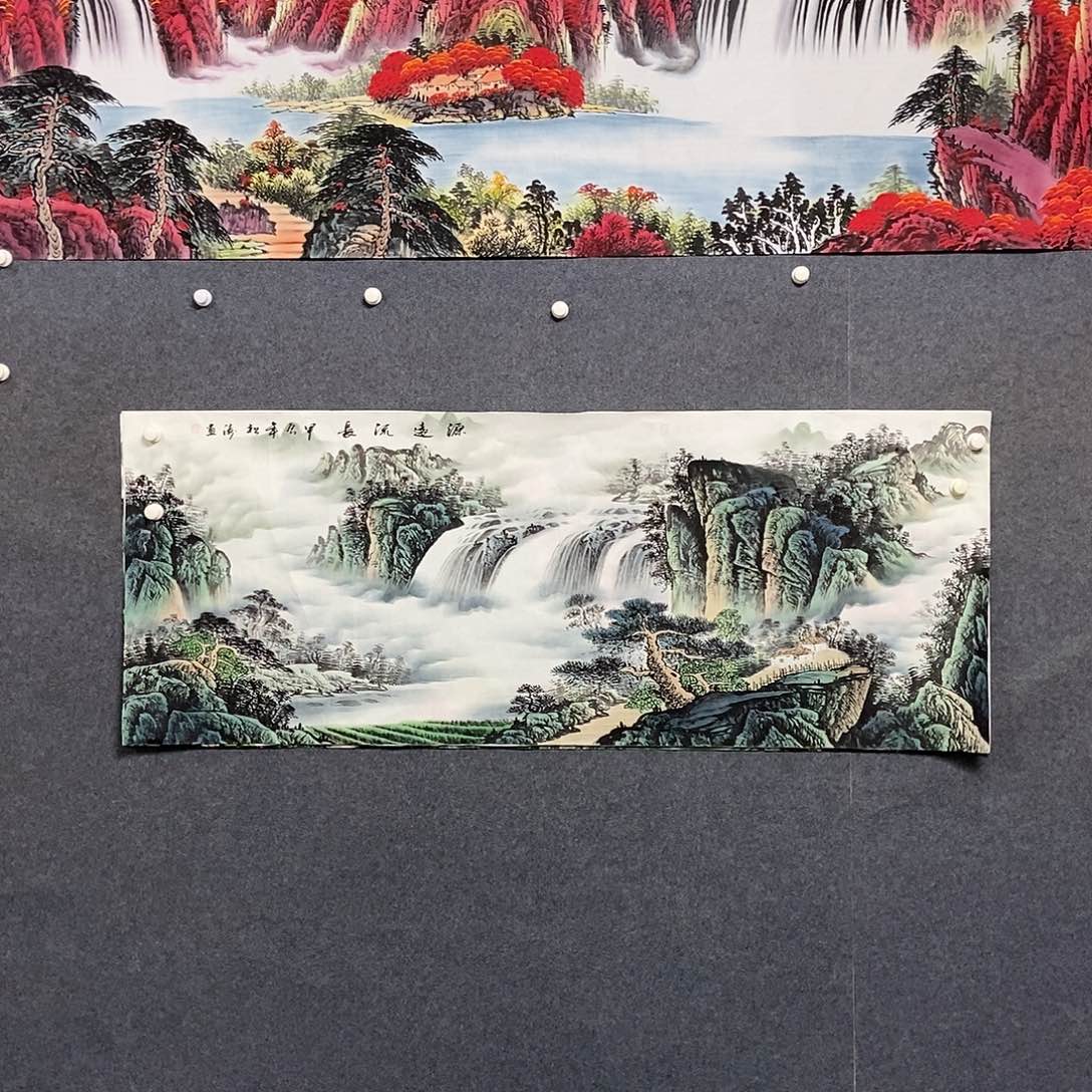 国画小六尺山水一副